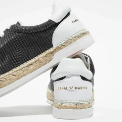 Femme Canal Saint Martin Baskets^Baskets espadrilles en Lurex Lancry noires