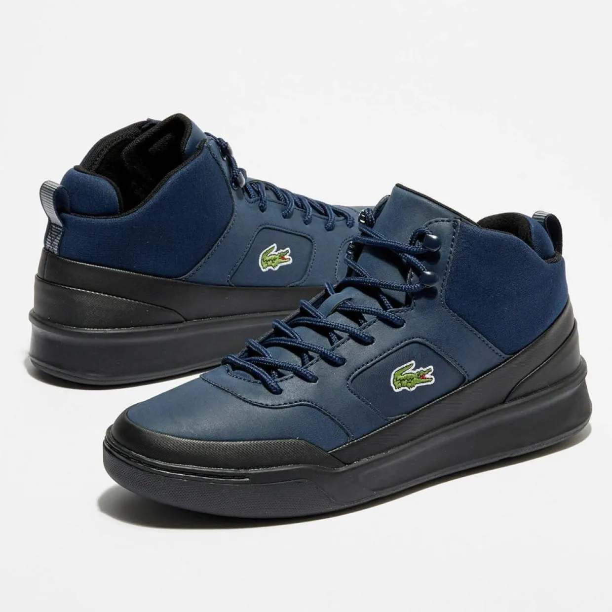 Baskets Explorateur Spt Mid 417 2 Q4 bleu marine/noir-Lacoste Clearance