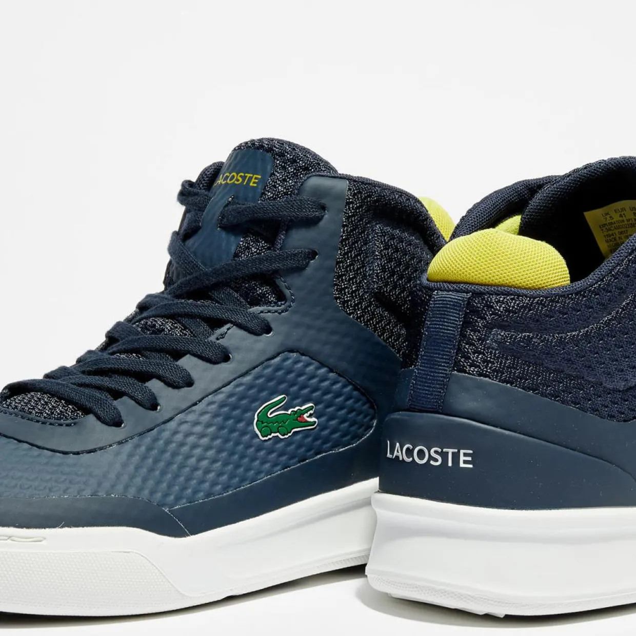 Homme Lacoste Baskets^Baskets Explorateur Spt Mid 317 5 bleu marine/jaune