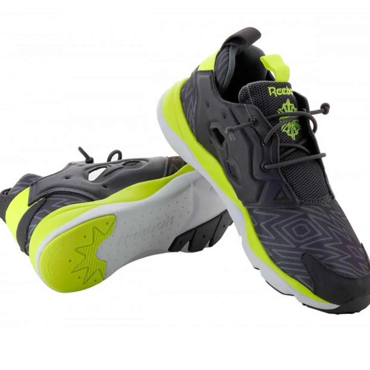 Homme Reebok Baskets^Baskets Furlyte gris/jaune