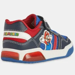 Baskets Inek Mario x Super Mario à scratchs bleu/rouge-Geox Sale
