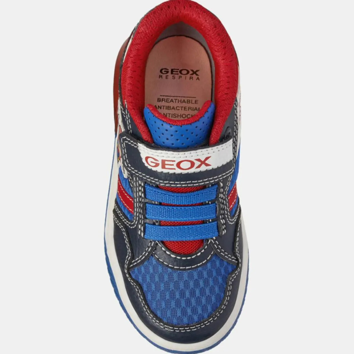 Baskets Inek Mario x Super Mario à scratchs bleu/rouge-Geox Sale