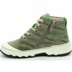 Enfant Kickers Garçon^Baskets Kickrup kaki/gris