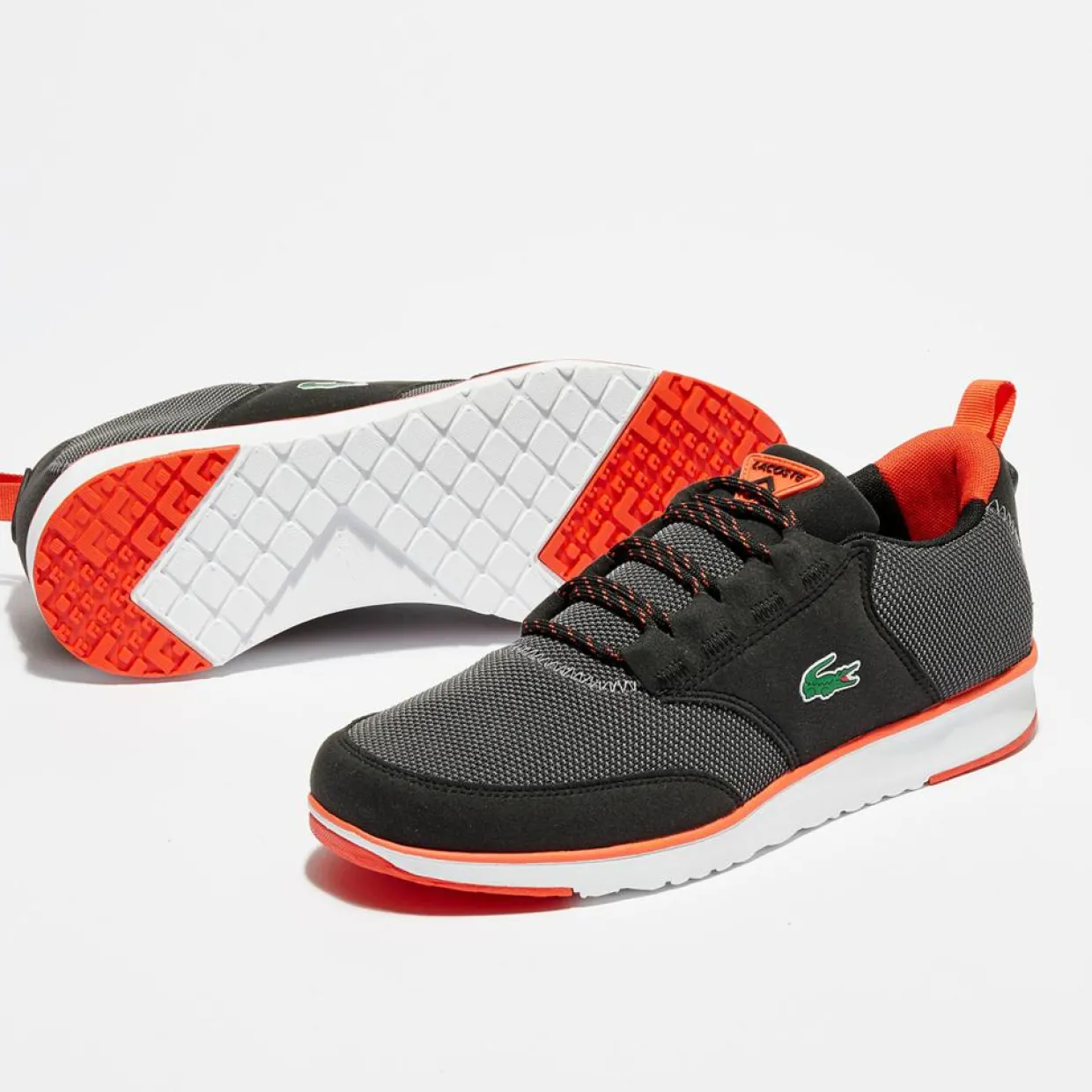 Homme Lacoste Baskets^Baskets L.Ight 317 1 noir/rouge