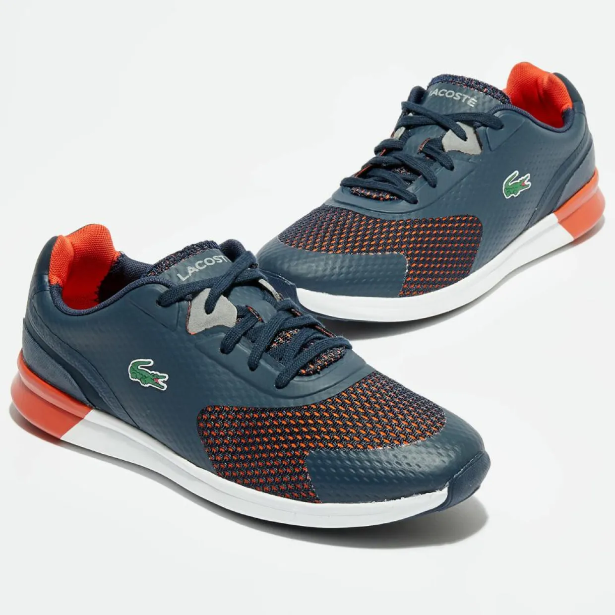 Baskets Ltr.01 317 6 bleu marine/rouge-Lacoste Discount