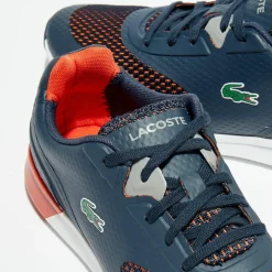 Baskets Ltr.01 317 6 bleu marine/rouge-Lacoste Discount