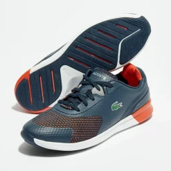 Baskets Ltr.01 317 6 bleu marine/rouge-Lacoste Discount
