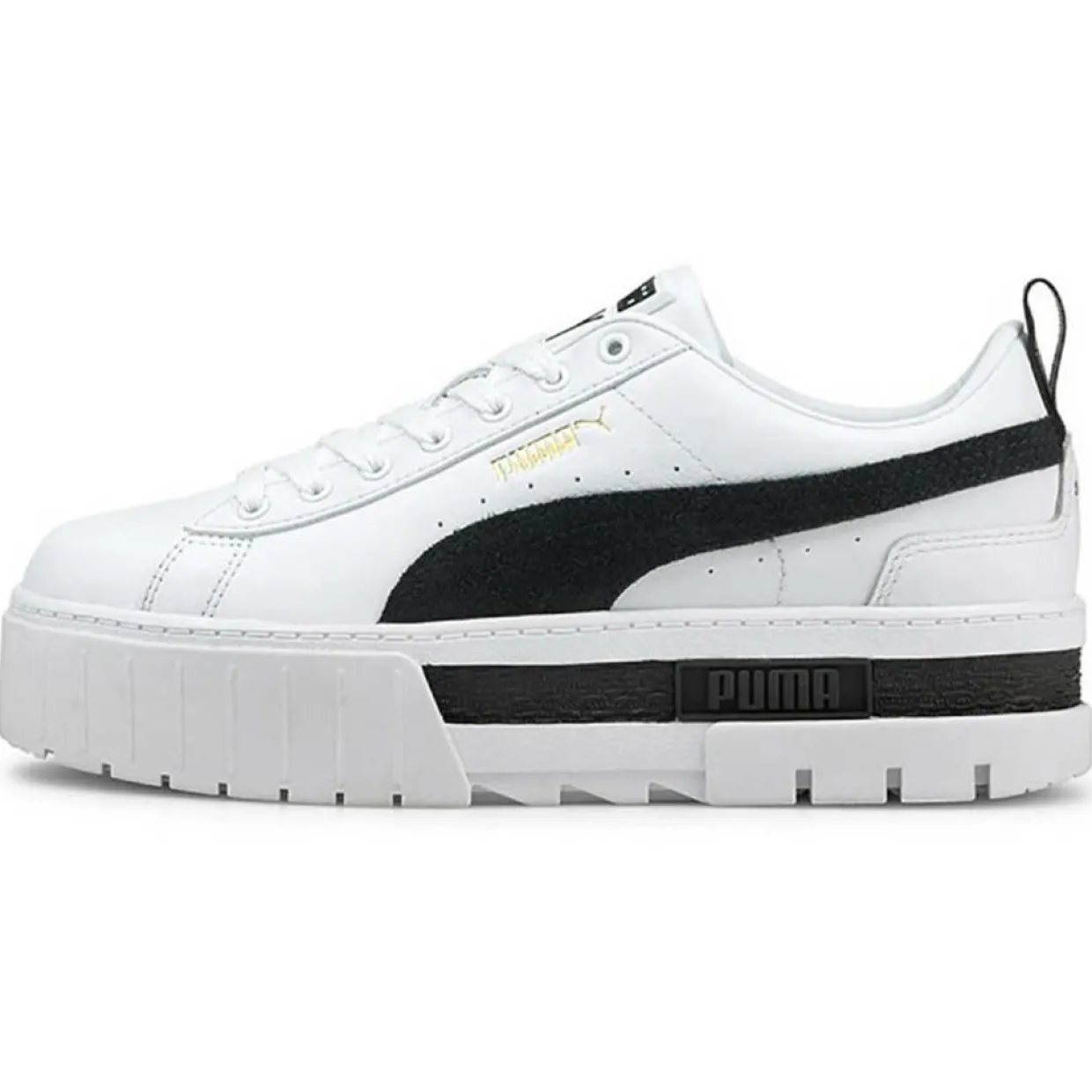 Baskets Mayze Leather blanc/noir-Puma Sale