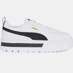Baskets Mayze Leather blanc/noir-Puma Sale