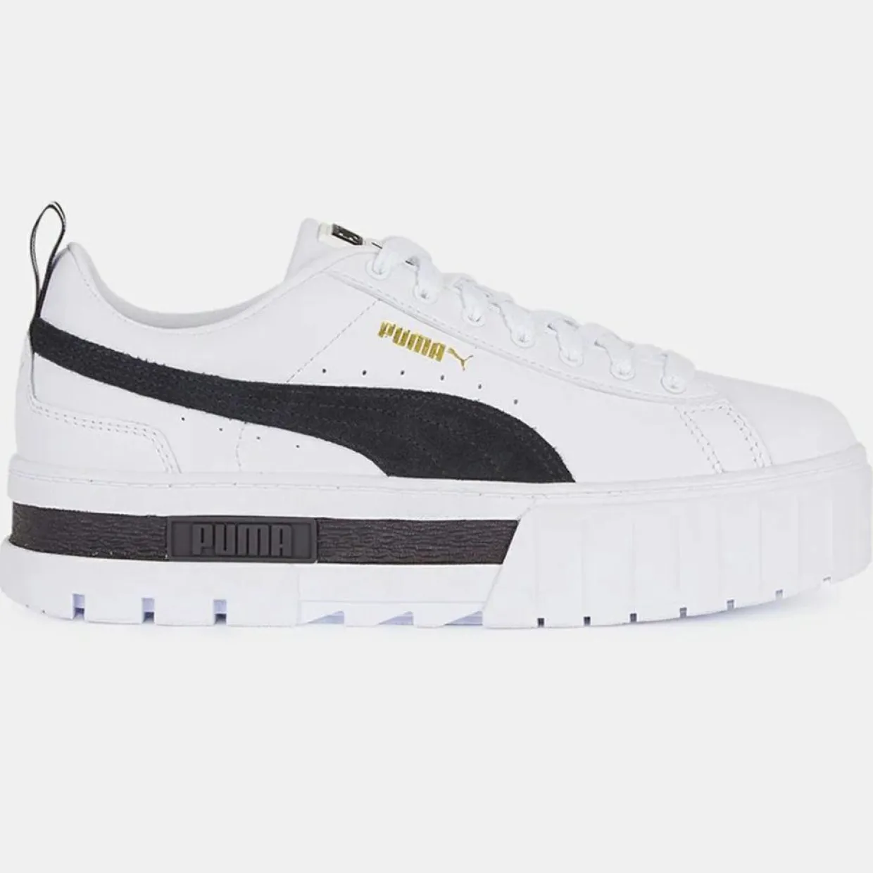 Baskets Mayze Leather blanc/noir-Puma Sale