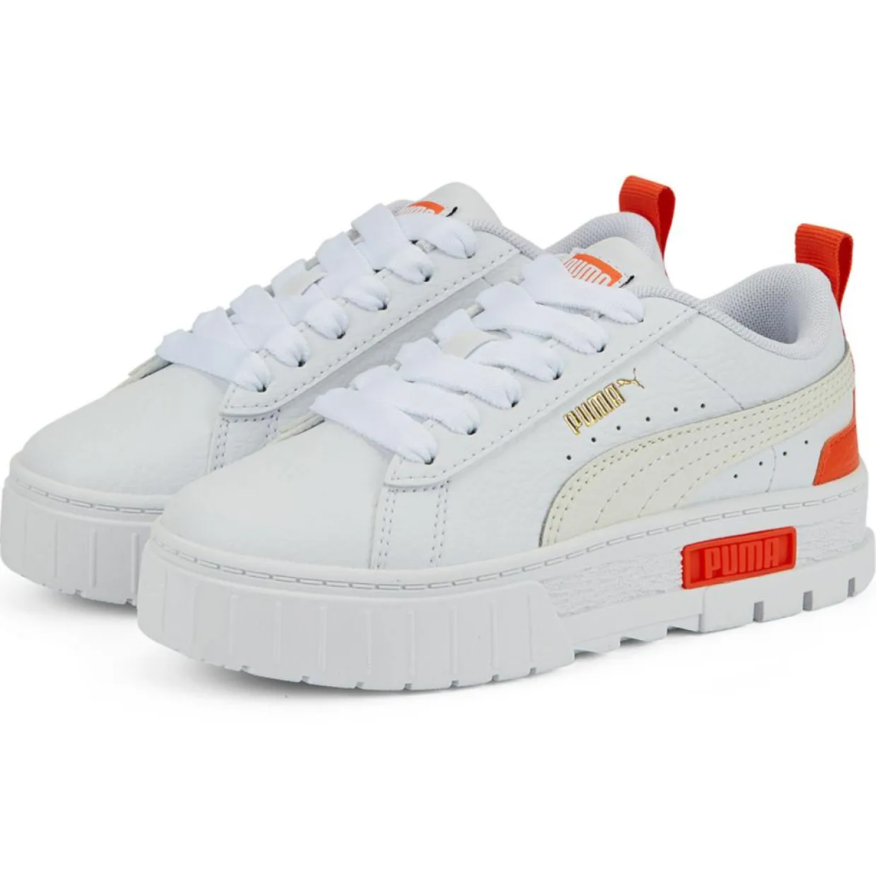 Baskets Mayze Lth blanc/orange-Puma
