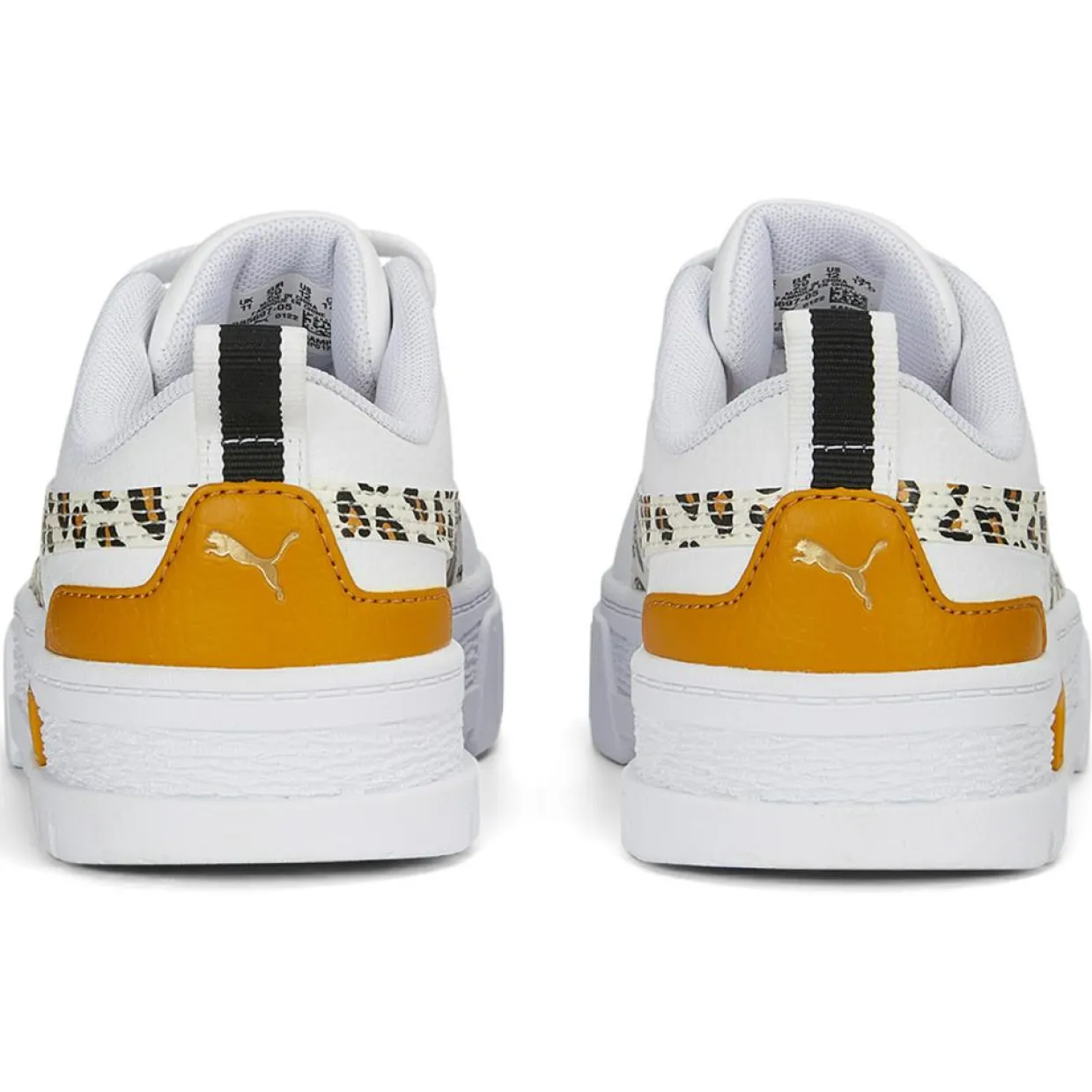 Enfant Puma Fille^Baskets Mayze Wild blanc/orange