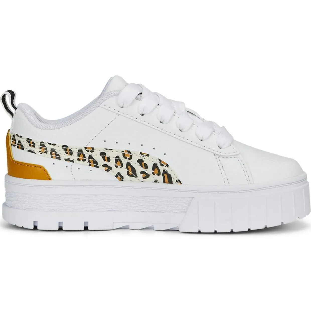 Enfant Puma Fille^Baskets Mayze Wild blanc/orange