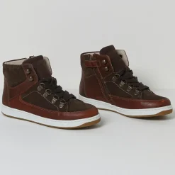 Baskets montantes en Cuir marron foncé-Cyrillus Sale