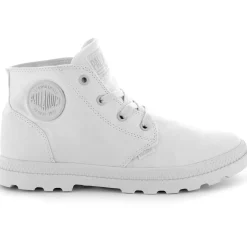 Femme Palladium Bottines^Baskets montantes en Toile Pampa Free blanches