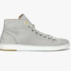 Homme Bocage Baskets^Baskets montantes en Velours de Cuir Hadrien grises