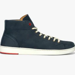 Homme Bocage Baskets^Baskets montantes en Velours de Cuir Hadrien marine