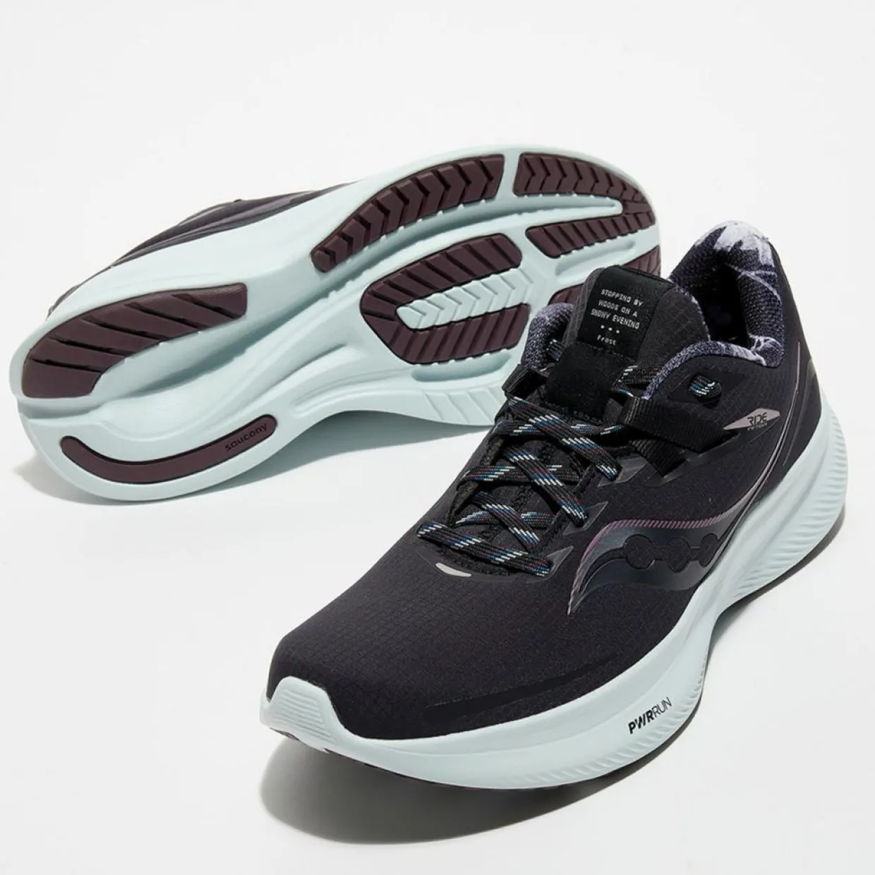 Baskets Ride 15 Runshield noir/bleu-Saucony Hot