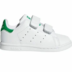Enfant Adidas Bébé^Baskets Stan Smith en Cuir à scratch blanc/vert