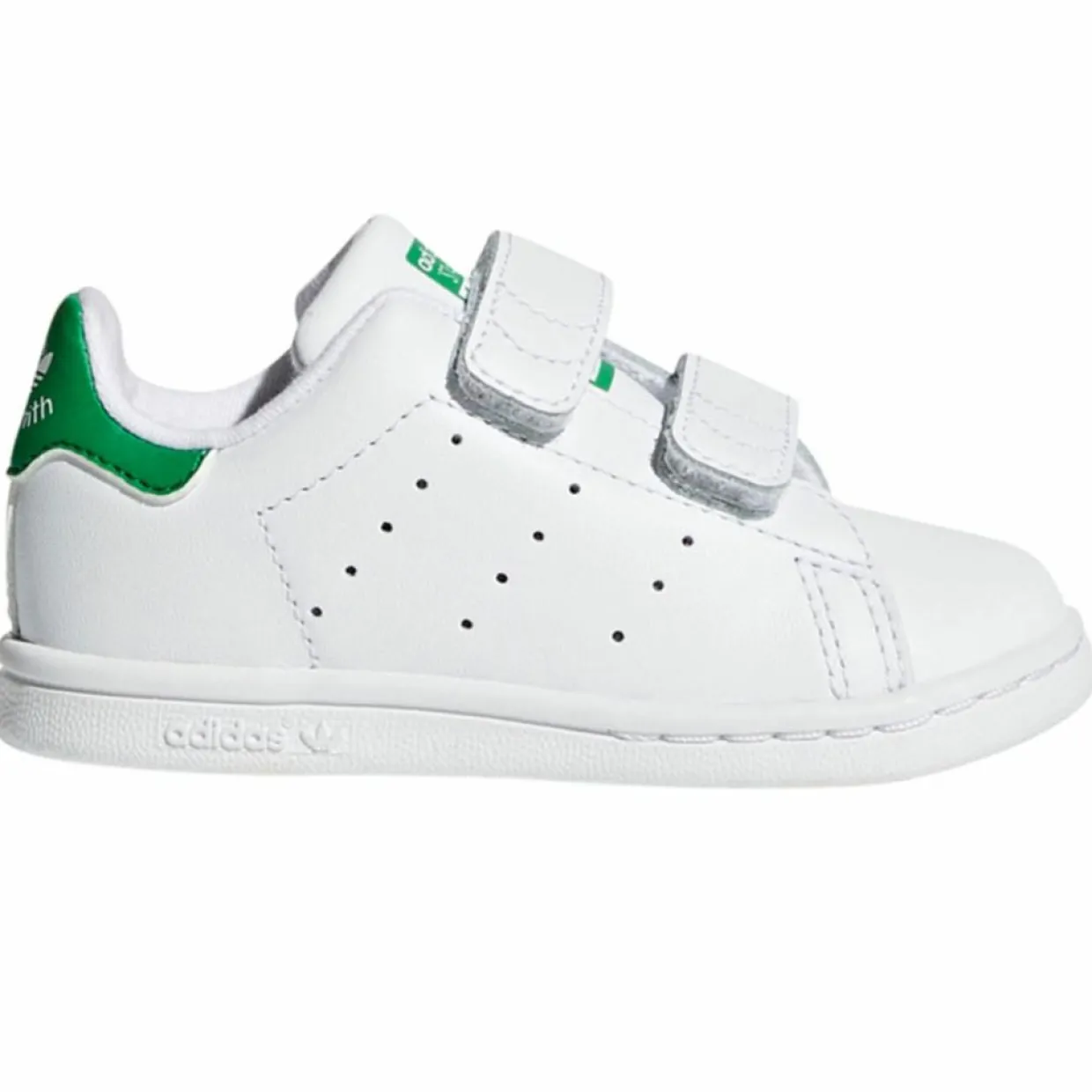 Enfant Adidas Bébé^Baskets Stan Smith en Cuir à scratch blanc/vert