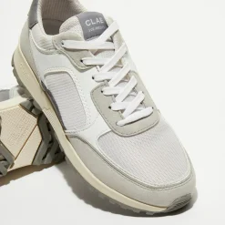 Baskets vegan Joshua blanc/gris-Clae Outlet