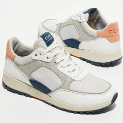 Femme Clae Baskets^Baskets vegan Joshua blanc/orange/gris