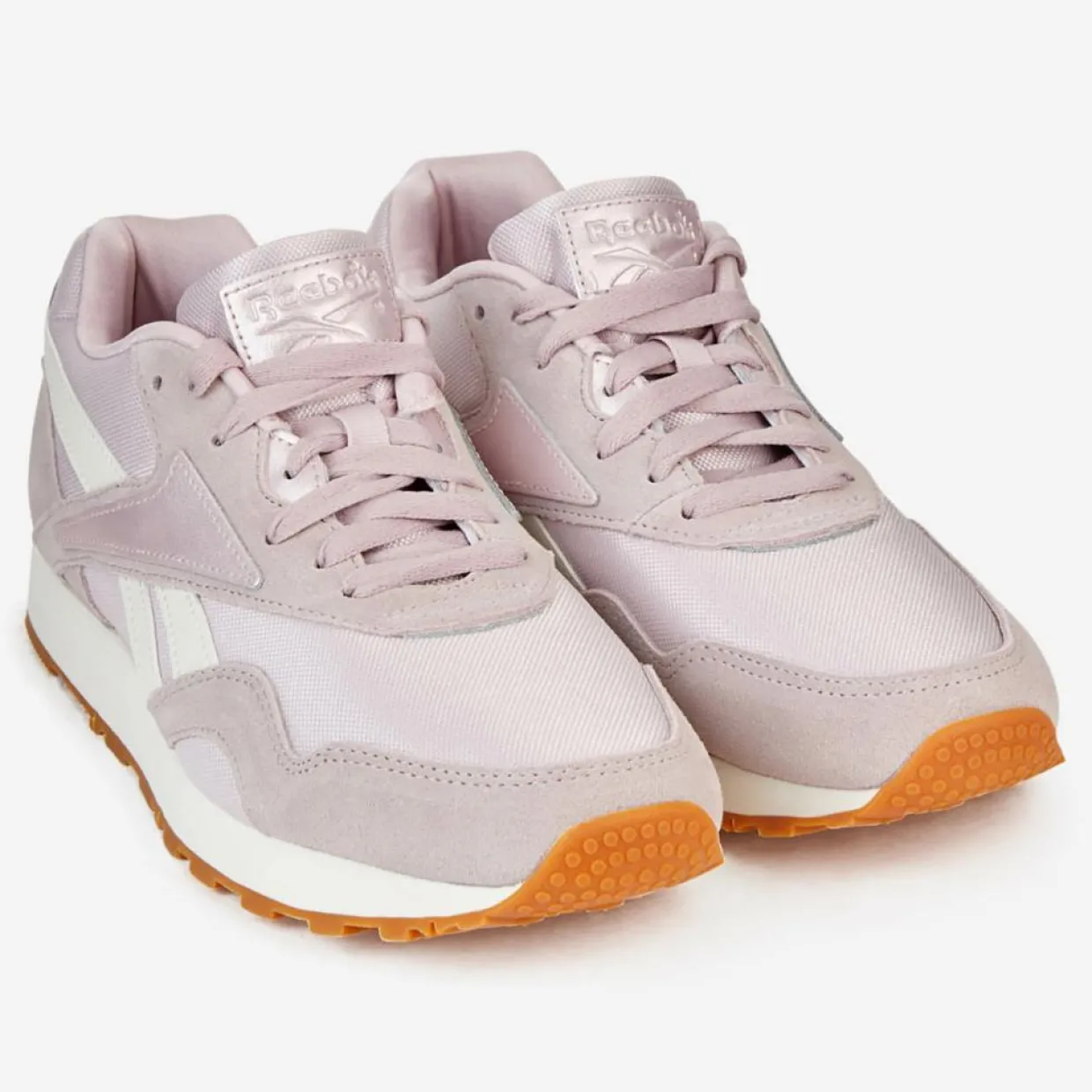 Femme Reebok Baskets^Baskets Velours de Cuir et Mesh Rapide parme