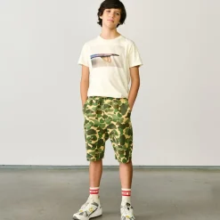 Bermuda en Coton & Lin Stan camouflage kaki-Bellerose Sale