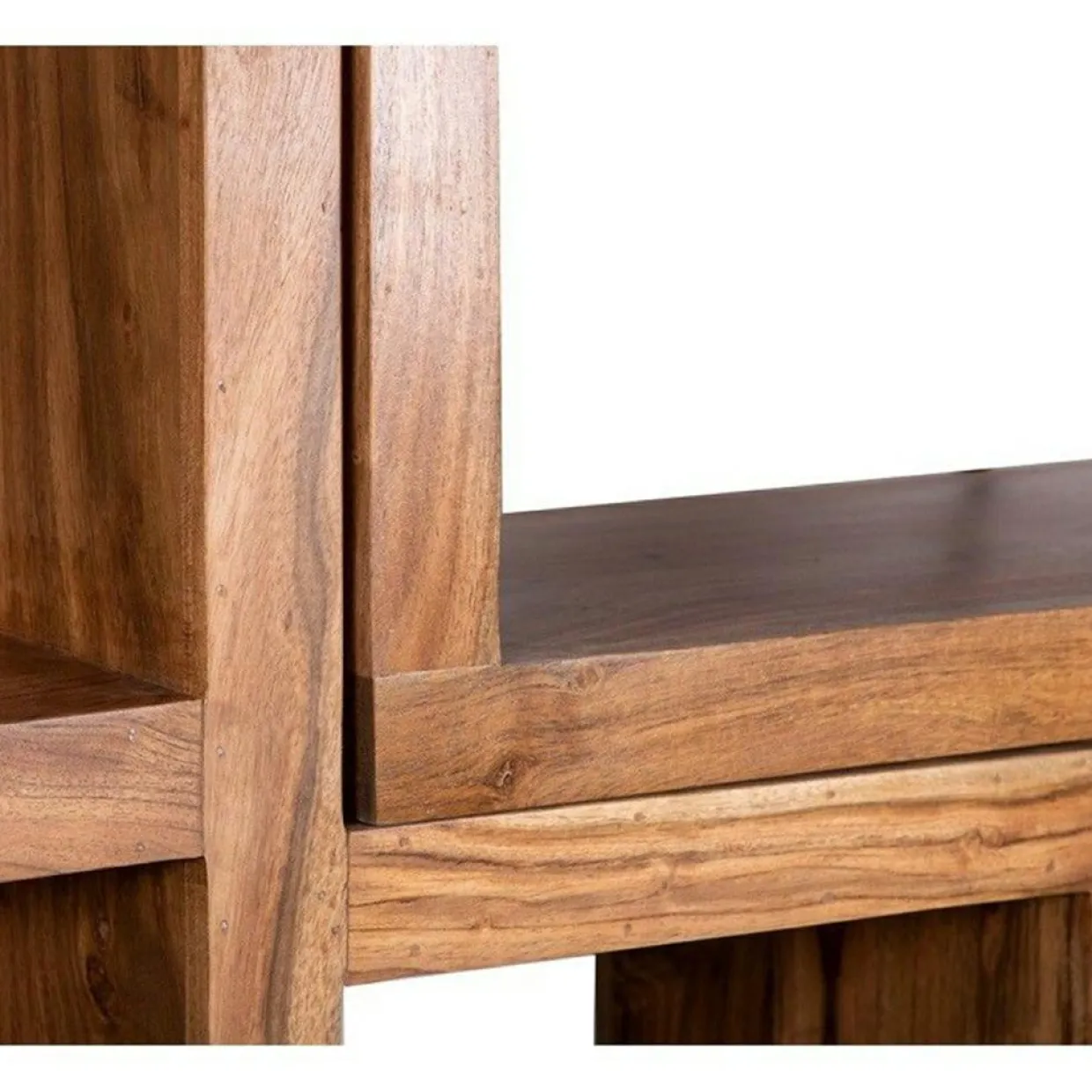 Bibliothèque asymétrique acacia greco miel - 75x30x185 cm-Bois & Chiffons New