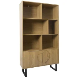 Home Deco Factory Etagères^Bibliothèque Calypso marron/noir - 100x35x180 cm