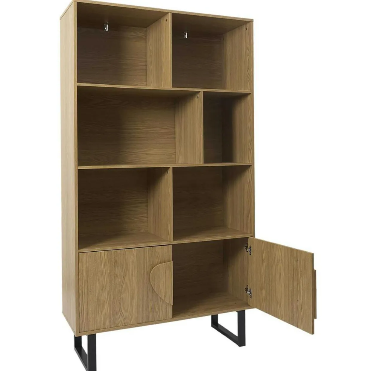 Home Deco Factory Etagères^Bibliothèque Calypso marron/noir - 100x35x180 cm