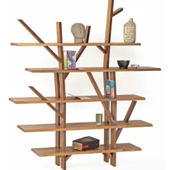 Bibliothèque déstructurée saba marron - 180x40x200 cm-Bois & Chiffons Best