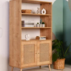 Bibliothèque Hazeran chêne - 40x90x110 cm-Wooden Art Discount