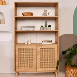 Bibliothèque Hazeran chêne - 40x90x110 cm-Wooden Art Discount