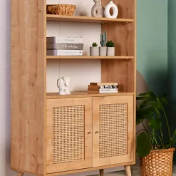 Bibliothèque Hazeran chêne - 40x90x110 cm-Wooden Art Discount