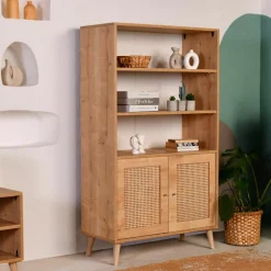 Bibliothèque Hazeran chêne - 40x90x110 cm-Wooden Art Discount
