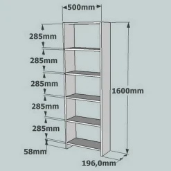 Bibliothèque new blanc - 160x50x19.6 cm-Wooden Art Hot