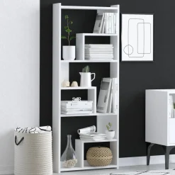 Wooden Art Etagères^Bibliothèque prins blanche - 60x150x15 cm