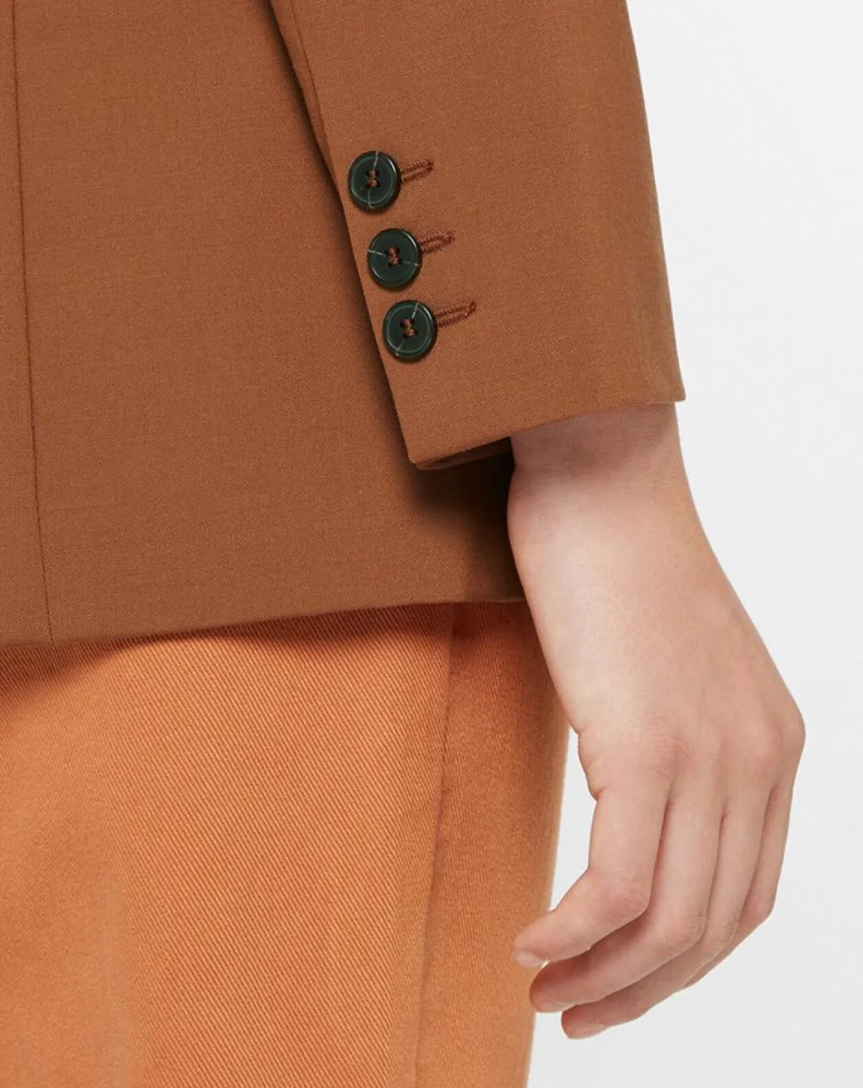 Blazer croisé en Laine mélangée Celeste marron-Galeries Lafayette Clearance