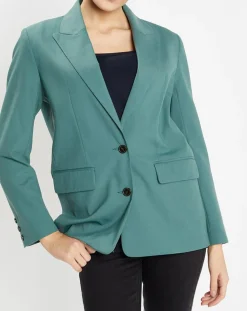 Femme Galeries Lafayette Vestes, Blousons^Blazer droit en Laine mélangée Cléo Oversize vert