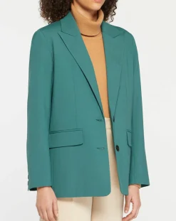 Femme Galeries Lafayette Vestes, Blousons^Blazer droit en Laine mélangée Cléo Oversize vert