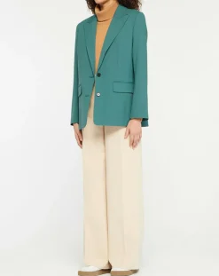 Femme Galeries Lafayette Vestes, Blousons^Blazer droit en Laine mélangée Cléo Oversize vert