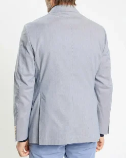 Homme Hackett London Vestes, Blousons^Blazer en Coton & Lin Milleraie bleu/blanc