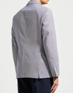 Homme Hackett London Vestes, Blousons^Blazer en Coton & Lin Milleraie bleu/blanc