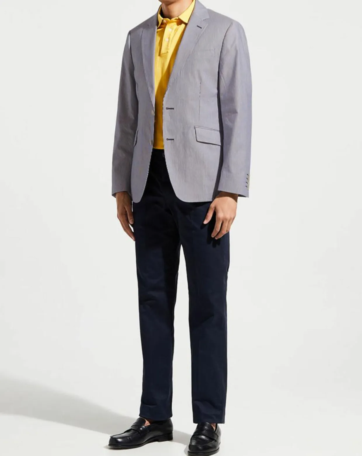 Homme Hackett London Vestes, Blousons^Blazer en Coton & Lin Milleraie bleu/blanc