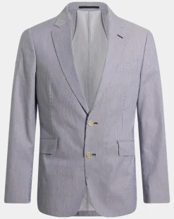 Homme Hackett London Vestes, Blousons^Blazer en Coton & Lin Milleraie bleu/blanc
