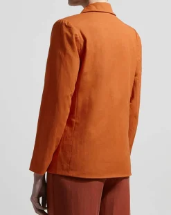 Femme Garance Paris Vestes, Blousons^Blazer en Coton & Lin terre brûlée