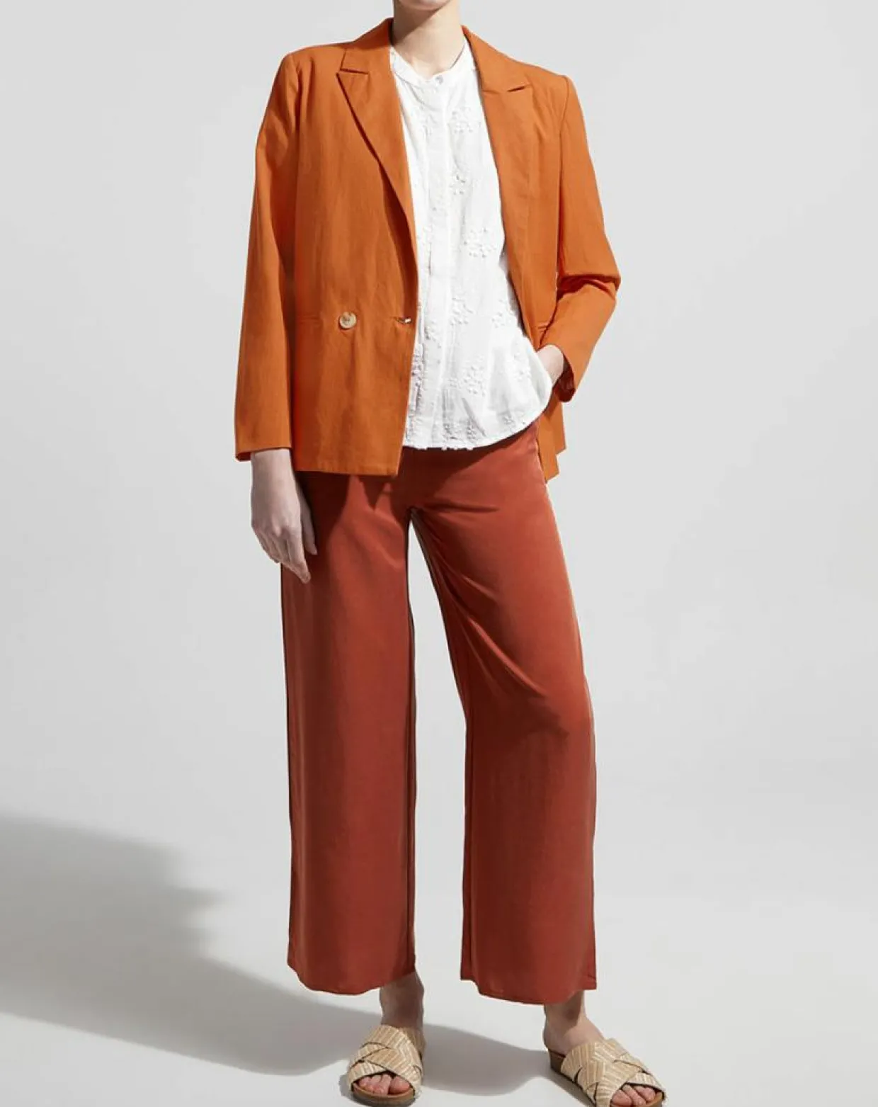 Femme Garance Paris Vestes, Blousons^Blazer en Coton & Lin terre brûlée
