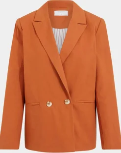 Femme Garance Paris Vestes, Blousons^Blazer en Coton & Lin terre brûlée