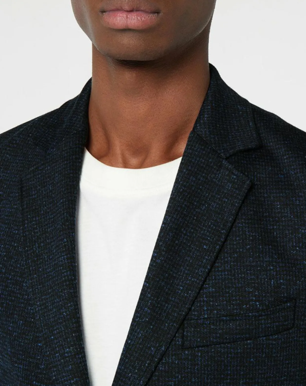Blazer en Laine & Lin mélangés Stretch Laveste bleu marine-Galeries Lafayette